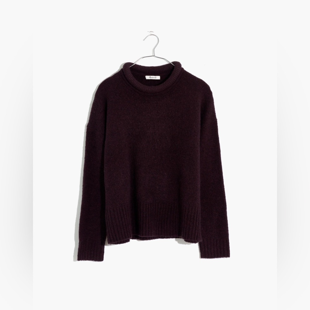 Madewell Size Small Fulton Pullover Sweater in Heather Raisin
